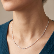 Silver Link 925 Sterling Silver Women's Chain 18 Inch